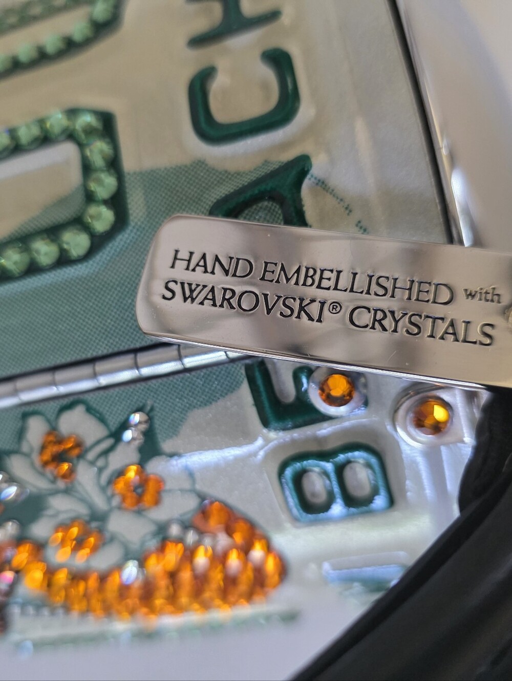 Vintage Littlearth Roadflair FL Swarovski Crystal License Plate Hand Bag- Rare - Picture 12 of 17